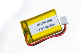 3.7V 602540 600mAh 耐高溫充放電車(chē)載電子聚合物鋰電池